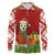Croatia Christmas Long Sleeve Polo Shirt with Dalmatian Dog Presents and Red Plaid Holiday - Wonder Print Shop