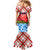 Croatia Christmas Mermaid Dress with Dalmatian Dog Presents and Red Plaid Holiday - Wonder Print Shop
