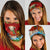 Croatia Christmas Neck Gaiter with Dalmatian Dog Presents and Red Plaid Holiday - Wonder Print Shop