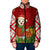 Croatia Christmas Padded Jacket with Dalmatian Dog Presents and Red Plaid Holiday - Wonder Print Shop