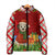 Croatia Christmas Padded Jacket with Dalmatian Dog Presents and Red Plaid Holiday - Wonder Print Shop