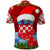 Croatia Christmas Polo Shirt with Dalmatian Dog Presents and Red Plaid Holiday - Wonder Print Shop