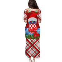 Croatia Christmas Puletasi with Dalmatian Dog Presents and Red Plaid Holiday - Wonder Print Shop