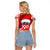 Croatia Christmas Raglan Cropped T Shirt with Dalmatian Dog Presents and Red Plaid Holiday - Wonder Print Shop