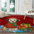Croatia Christmas Round Carpet with Dalmatian Dog Presents and Red Plaid Holiday - Wonder Print Shop