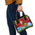 Croatia Christmas Shoulder Handbag with Dalmatian Dog Presents and Red Plaid Holiday - Wonder Print Shop