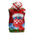 Croatia Christmas Sleeveless Hoodie with Dalmatian Dog Presents and Red Plaid Holiday - Wonder Print Shop