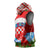 Croatia Christmas Sleeveless Hoodie with Dalmatian Dog Presents and Red Plaid Holiday - Wonder Print Shop