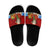 Croatia Christmas Slide Sandals with Dalmatian Dog Presents and Red Plaid Holiday - Wonder Print Shop
