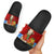 Croatia Christmas Slide Sandals with Dalmatian Dog Presents and Red Plaid Holiday - Wonder Print Shop