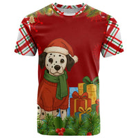 Croatia Christmas T Shirt with Dalmatian Dog Presents and Red Plaid Holiday - Wonder Print Shop