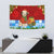 Croatia Christmas Tapestry with Dalmatian Dog Presents and Red Plaid Holiday - Wonder Print Shop