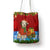 Croatia Christmas Tote Bag with Dalmatian Dog Presents and Red Plaid Holiday - Wonder Print Shop