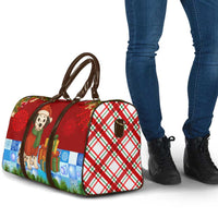 Croatia Christmas Travel Bag with Dalmatian Dog Presents and Red Plaid Holiday - Wonder Print Shop
