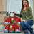 Croatia Christmas Travel Bag with Dalmatian Dog Presents and Red Plaid Holiday - Wonder Print Shop