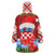 Croatia Christmas Wearable Blanket Hoodie with Dalmatian Dog Presents and Red Plaid Holiday - Wonder Print Shop