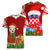 Croatia Christmas Women V-Neck T-Shirt with Dalmatian Dog Presents and Red Plaid Holiday - Wonder Print Shop