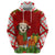 Croatia Christmas Zip Hoodie with Dalmatian Dog Presents and Red Plaid Holiday - Wonder Print Shop