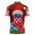 Croatia Christmas Zipper Polo Shirt with Dalmatian Dog Presents and Red Plaid Holiday - Wonder Print Shop