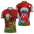Croatia Christmas Zipper Polo Shirt with Dalmatian Dog Presents and Red Plaid Holiday - Wonder Print Shop