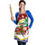Croatia Christmas Apron with Santa Sleigh Presents and Red Checkered Crest - Wonder Print Shop