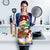 Croatia Christmas Apron with Santa Sleigh Presents and Red Checkered Crest - Wonder Print Shop