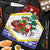Croatia Christmas Apron with Santa Sleigh Presents and Red Checkered Crest - Wonder Print Shop
