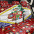Croatia Christmas Back Car Seat Cover with Santa Sleigh Presents and Red Checkered Crest - Wonder Print Shop