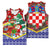 Croatia Christmas Basketball Jersey with Santa Sleigh Presents and Red Checkered Crest - Wonder Print Shop