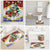 Croatia Christmas Bathroom Set with Santa Sleigh Presents and Red Checkered Crest - Wonder Print Shop