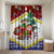 Croatia Christmas Bathroom Set with Santa Sleigh Presents and Red Checkered Crest - Wonder Print Shop