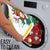 Croatia Christmas Bathroom Set with Santa Sleigh Presents and Red Checkered Crest - Wonder Print Shop
