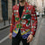 Croatia Christmas Blazer with Santa Sleigh Presents and Red Checkered Crest - Wonder Print Shop