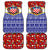 Croatia Christmas Car Mats with Santa Sleigh Presents and Red Checkered Crest - Wonder Print Shop
