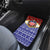 Croatia Christmas Car Mats with Santa Sleigh Presents and Red Checkered Crest - Wonder Print Shop