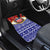 Croatia Christmas Car Mats with Santa Sleigh Presents and Red Checkered Crest - Wonder Print Shop