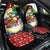 Croatia Christmas Car Seat Cover with Santa Sleigh Presents and Red Checkered Crest - Wonder Print Shop