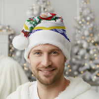 Croatia Christmas Santa Hat with Santa Sleigh Presents and Red Checkered Crest - Wonder Print Shop