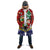 Croatia Christmas Cloak with Santa Sleigh Presents and Red Checkered Crest - Wonder Print Shop