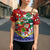 Croatia Christmas Cross Shoulder Shirt with Santa Sleigh Presents and Red Checkered Crest - Wonder Print Shop