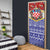 Croatia Christmas Door Cover with Santa Sleigh Presents and Red Checkered Crest - Wonder Print Shop