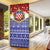 Croatia Christmas Door Cover with Santa Sleigh Presents and Red Checkered Crest - Wonder Print Shop
