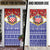 Croatia Christmas Door Cover with Santa Sleigh Presents and Red Checkered Crest - Wonder Print Shop