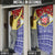 Croatia Christmas Door Cover with Santa Sleigh Presents and Red Checkered Crest - Wonder Print Shop
