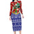 Croatia Christmas Family Matching Long Sleeve Bodycon Dress and Hawaiian Shirt with Santa Sleigh Presents and Red Checkered Crest - Wonder Print Shop