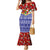 Croatia Christmas Family Matching Mermaid Dress and Hawaiian Shirt with Santa Sleigh Presents and Red Checkered Crest - Wonder Print Shop