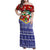 Croatia Christmas Family Matching Off Shoulder Maxi Dress and Hawaiian Shirt with Santa Sleigh Presents and Red Checkered Crest - Wonder Print Shop