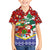 Croatia Christmas Family Matching Off Shoulder Short Dress and Hawaiian Shirt with Santa Sleigh Presents and Red Checkered Crest - Wonder Print Shop