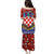 Croatia Christmas Family Matching Puletasi and Hawaiian Shirt with Santa Sleigh Presents and Red Checkered Crest - Wonder Print Shop