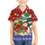 Croatia Christmas Family Matching Short Sleeve Bodycon Dress and Hawaiian Shirt with Santa Sleigh Presents and Red Checkered Crest - Wonder Print Shop